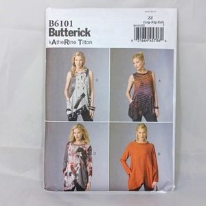 3 for $15 - Butterick Blouse Pattern #6101 L-XXL